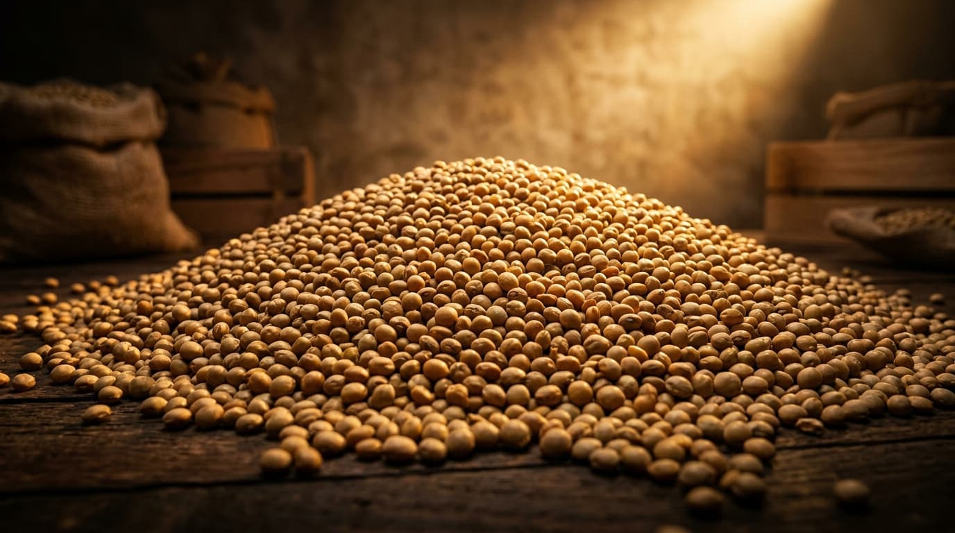 Golden Dry Raw Toor Grains Background